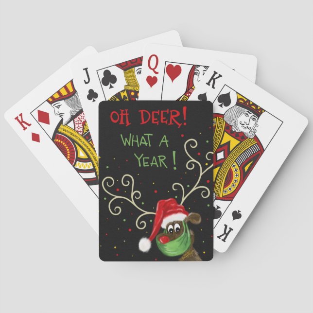 "Oh, Hirsch.. Was für ein Jahr!" Inspiritivität Spielkarten (Rückseite)
