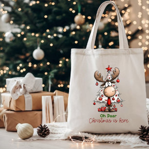 Oh Hirsch Weihnachten ist da Lustiger Weihnachtsma Tragetasche