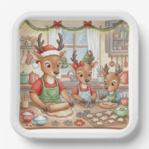 Oh Hirsch, Weihnachten ist da! Pappteller