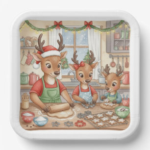 Oh Hirsch, Weihnachten ist da! Pappteller