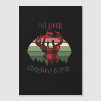 Oh Hirsch Weihnachten ist hier Fröhliche Ästhetik  Magnetkarte