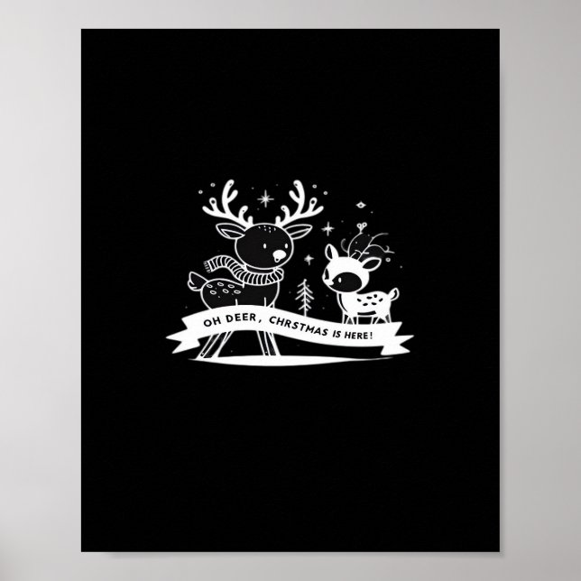 Oh Hirsch Weihnachtsfeier Urlaubsstil  Poster (Vorne)