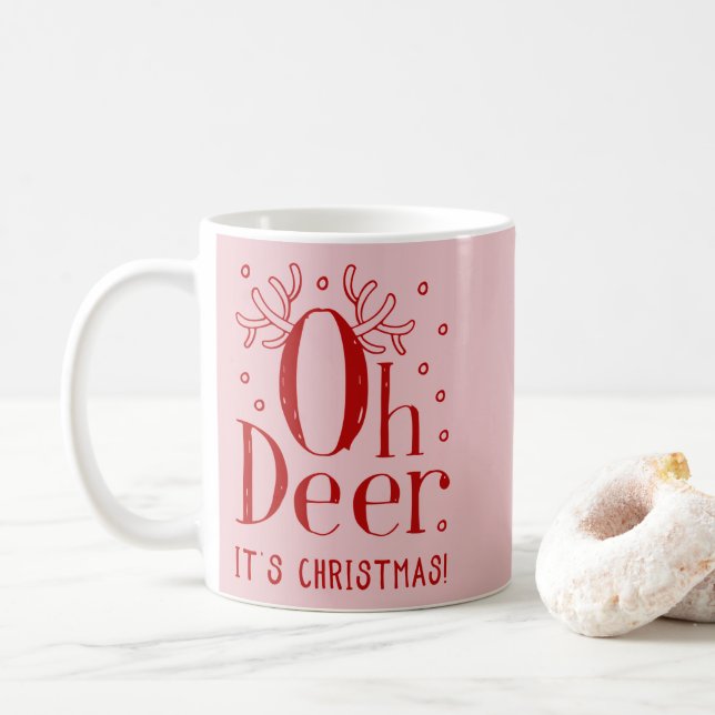 Oh Hirsch Weihnachtskaffee Tasse (Mit Donut)