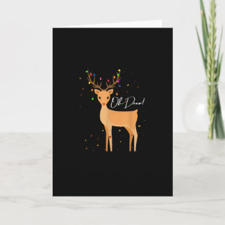 Oh Hirsch Weihnachtslicht Pyjama-Faltgrußkarte Karte