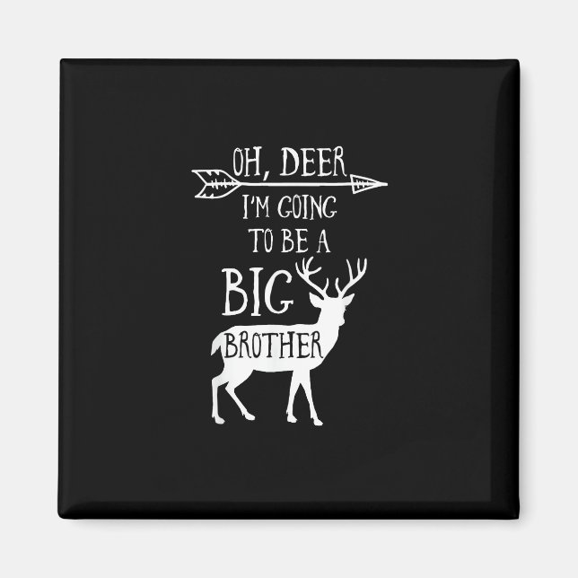 Oh Hirsch Wird Großer Bruder Weihnachtsankündigung Magnet (Vorne)