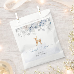 Oh Hirsche seine junge, winterblaue Babydusche Geschenktütchen