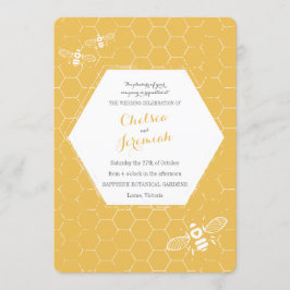 Oh Honey Bee Yellow Custom Wedding Einladung