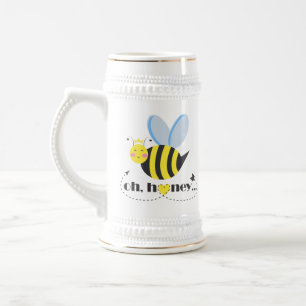 Oh Honey Valentines Queen Bee Charakter mit Tiara Bierglas