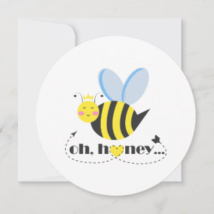 Oh Honey Valentines Queen Bee Charakter mit Tiara Karte