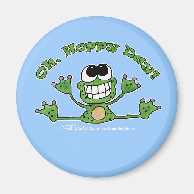 Oh, hoppy Day-Frog Magnet (Vorne)