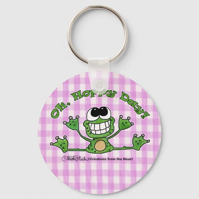 Oh, hoppy Day-Frog Schlüsselanhänger (Vorderseite)