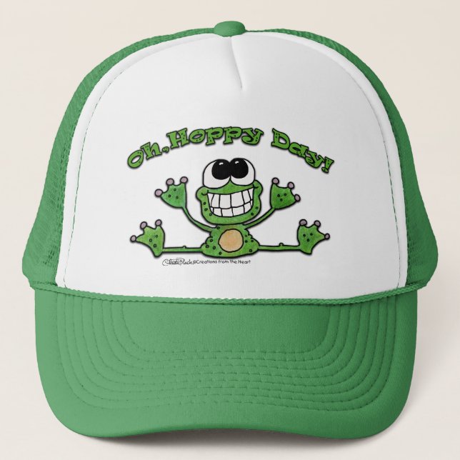 Oh, hoppy Day- Frosch Truckerkappe (Vorderseite)