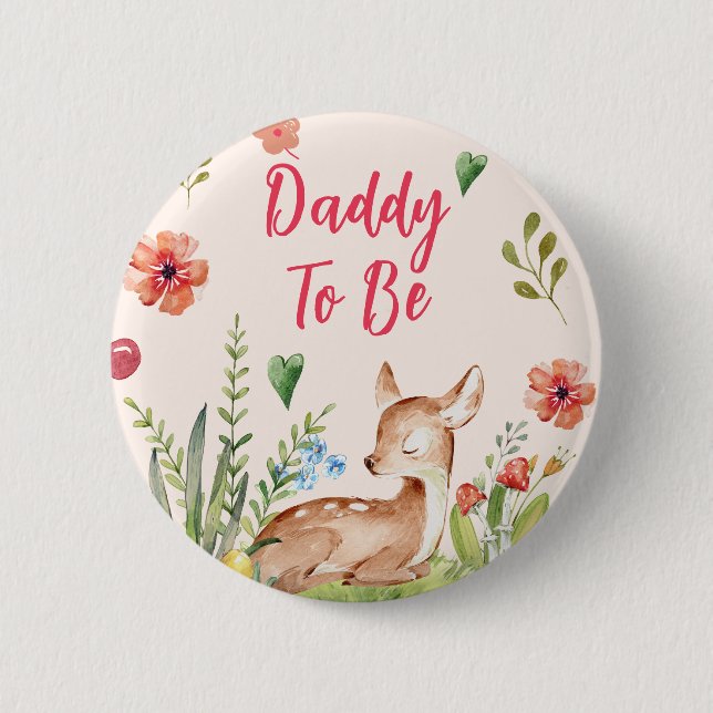 Oh, ihr Baby-Duschtier, um Knopf zu sein Button (Vorderseite)
