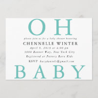 Oh invitation de baby shower du bébé |