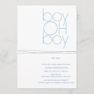 Oh invitation faite sur commande de baby shower