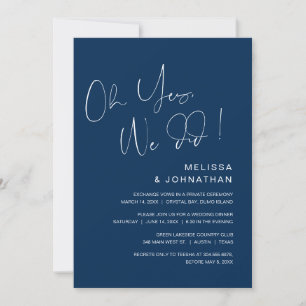 Oh ja, das haben wir, Hochzeits-Elopement-Party, N Einladung