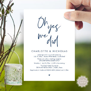 Oh ja, wir haben das getan, Hochzeitsessen Party C Einladung