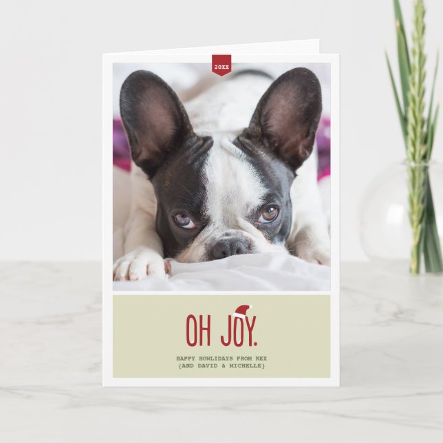 Oh Joy | Folded Holiday Photo Feiertagskarte (Vorderseite)