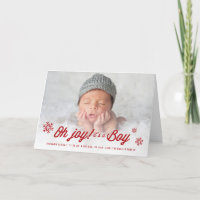 Oh Joy It's A Boy Photo Holiday Faire-part de nais