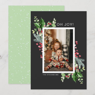 Oh Joy Photo Watercolor Carte de voeux de Noël