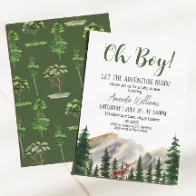 Oh Junge Abenteuer Wald Rehkitz Baby Shower