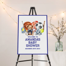 Oh Junge ALL STAR SPORT Baby Shower Willkommenssch