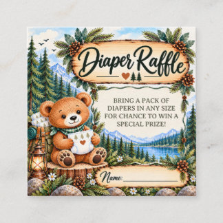 Oh Junge Baby Shower-Abenteuer Waldberg Begleitkarte