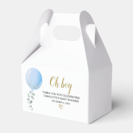 Oh Junge Babydusche mit Balloons Gefälligkeitsbox Geschenkschachtel