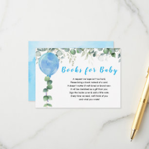 Oh Junge Ballon Grünzeug Eukalyptus Baby Shower Begleitkarte