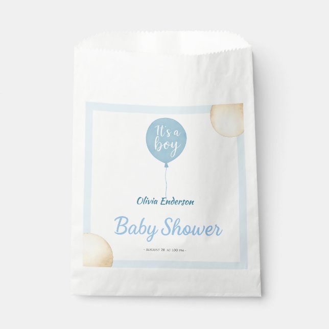 Oh, Junge! Balloon Baby ist fällig Geschenktütchen (Vorderseite)
