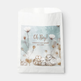 Oh Junge! Blaue Aquarell-Babydusche Geschenktütchen