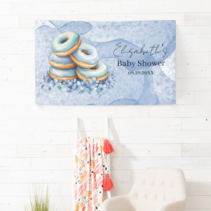 Oh Junge Blaue Donuts Baby Shower Banner