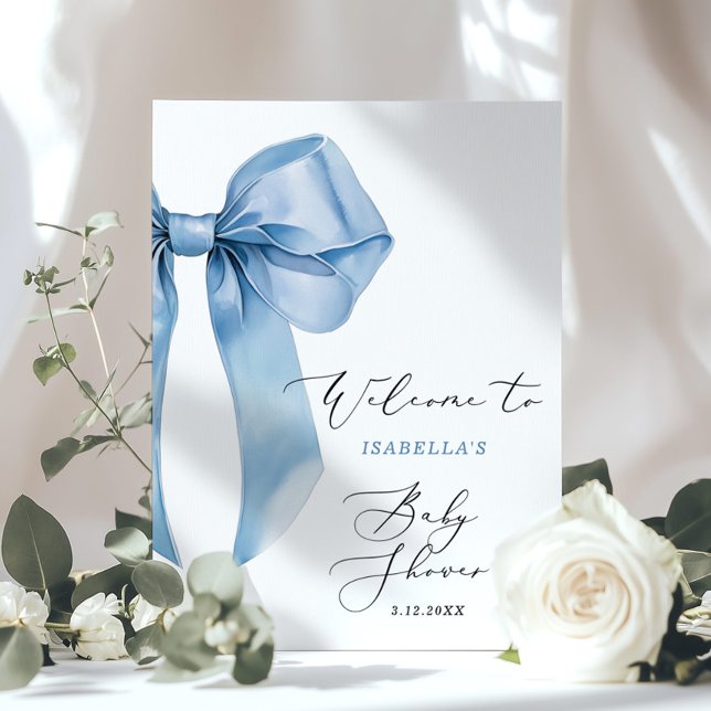 Oh Junge Dusche Blue Bow Willkommen Poster (Von Creator hochgeladen)