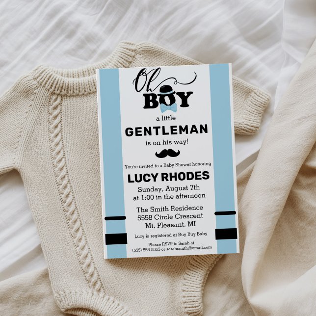 Oh Junge! Einladung der Babydusche (Von Creator hochgeladen)