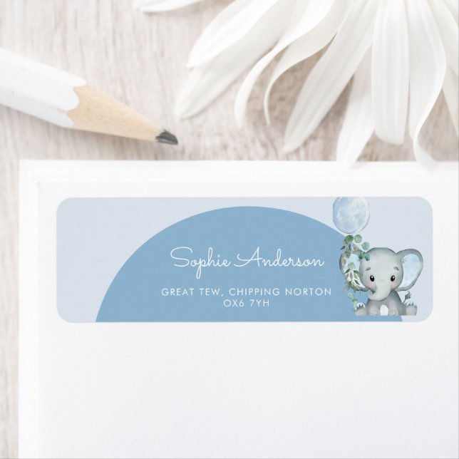 Oh Junge Elefantenjunge mit Balloon Babydusche (Insitu)