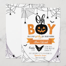 Oh Junge! Halloween Pumpkin Babydusche Einladung