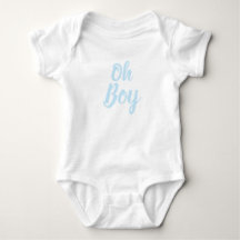 Oh Junge hellblaue Drehbuch Baby Dusche Geschlecht