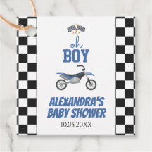 Oh Junge Kariertes Dirt Bike Baby Shower