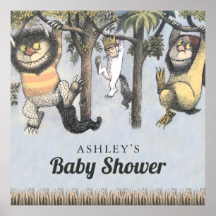 Oh Junge! Lass des Wilden Rumpus Start   Babydusch Poster