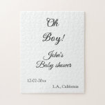 oh Junge Mädchen Babydusche geben den Namen Datum<br><div class="desc">bearbeitbares Design</div>