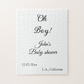 oh Junge Mädchen Babydusche geben den Namen Datum 