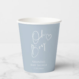 Oh Junge Minimalistische moderne Babydusche Pappbecher