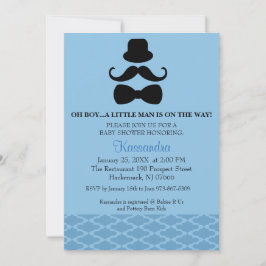 Oh, Junge.. Mustache Boy Baby Shower Einladung