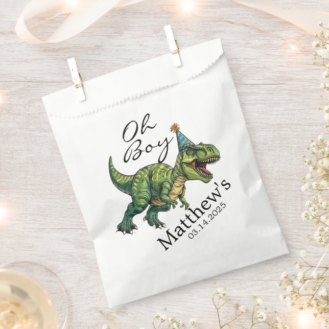 Oh Junge! Niedliche Dinosaur Babydusche Geschenktütchen (Ausgeschnitten)