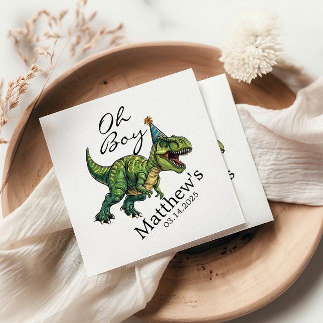 Oh Junge! Niedliche Dinosaur Babydusche Serviette (Von Creator hochgeladen)