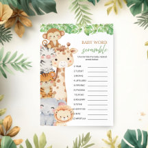 Oh Junge! Safari-Baby-Party | Wortverwirrungsspiel
