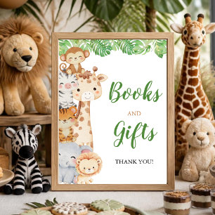 Oh Junge! Safari Bücher- und Geschenke-Tischschi Poster