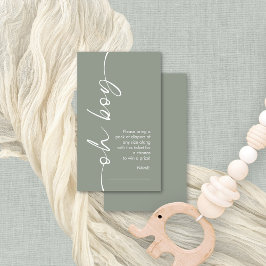 Oh Junge Sage Windeln Raffle Baby Dusche Begleitkarte