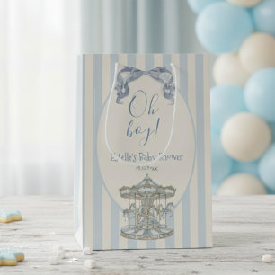 Oh Junge! Schaufelkarussell Blau Französische Baby Mittlere Geschenktüte