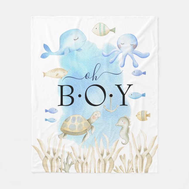 Oh Junge unter dem Meer Baby erhalten Blanket Fleecedecke (Vorderseite)